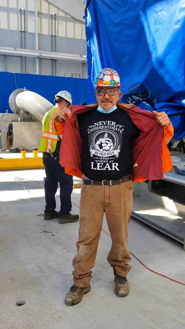 Louis DePorzio, founder of the Lear legacy, on a Lear West job site
